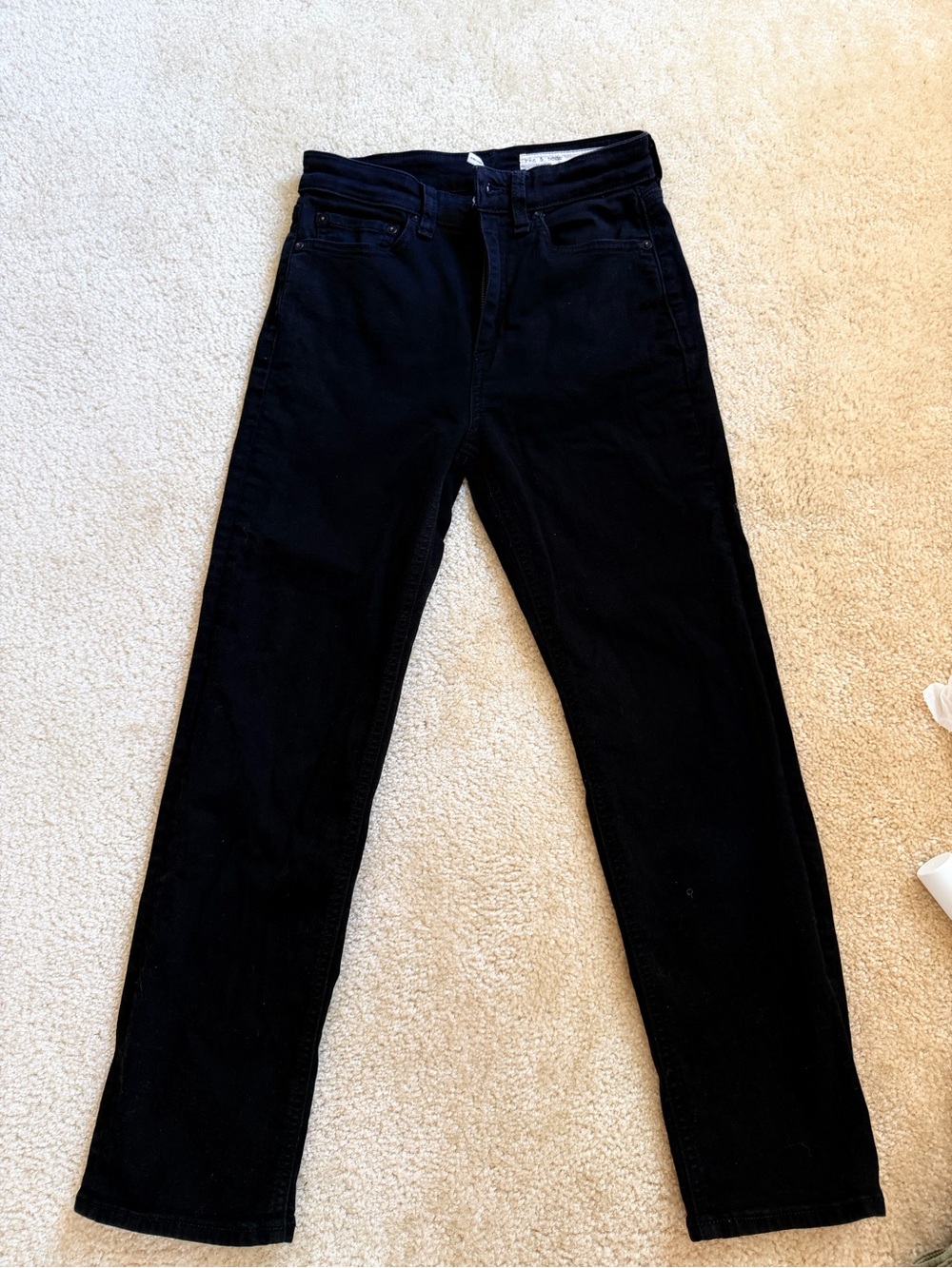 rag & bone Nina High-rise ankle cigarette Black Jeans